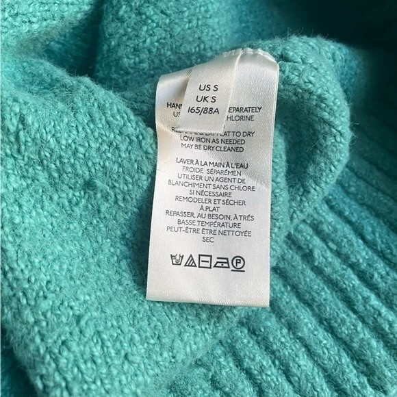 Free People Reverie Sweater Emerald Aura Green Statement Sleeves Size Small - Picture 11 of 14